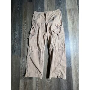 American Eagle Outfitters Wide Leg Cargo Pants in Light Tan